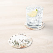 BOHO Pampas Grass Floral Sage Wedding Ronde Kartonnen Onderzetter (Insitu)