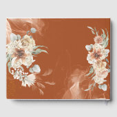 BOHO Pampas Grass Floral Terracotta Wedding Gastenboek (Achterkant)
