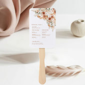 Boho Pampas Grass Floral Terracotta Wedding Handwaaier