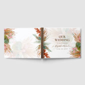 BOHO Pampas Grass Floral Tropical Wedding Guest Bo Gastenboek (Volledig)