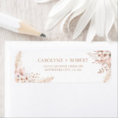 Boho Pampas Grass Floral Wedding Etiket (Insitu)