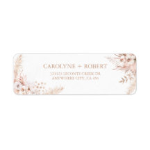 Boho Pampas Grass Floral Wedding