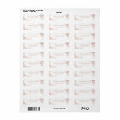 Boho Pampas Grass Floral Wedding Etiket (Full Sheet)