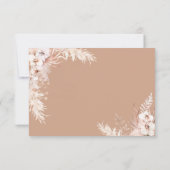 Boho Pampas Grass Floral Wedding RSVP-kaart RSVP Kaartje (Achterkant)