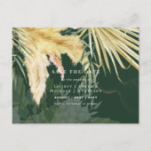 BOHO Pampas grass Floral Wedding Save the Date Pos Briefkaart (Voorkant)