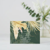 BOHO Pampas grass Floral Wedding Save the Date Pos Briefkaart (Staand voorkant)