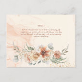 BOHO Pampas grass Floral Wedding Save the Date Pos Briefkaart (Achterkant)