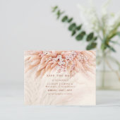 BOHO Pampas grass Floral Wedding Save the Date Pos Briefkaart (Staand voorkant)