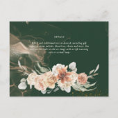 BOHO Pampas grass Floral Wedding Save the Date Pos Briefkaart (Achterkant)