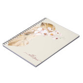 Boho Pampas Grass Flower Notitieboek (Linkerzijde)