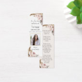 Boho Pampas Grass Foto Begrafenis Herdenking Bladw Mini Visitekaartjes (Bureau)