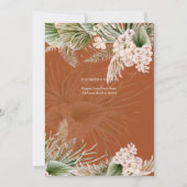 BOHO Pampas grass FOTO Terracotta Save the Date (Achterkant)