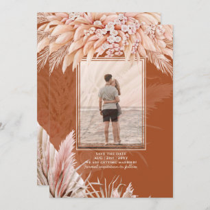 BOHO Pampas grass FOTO Terracotta Save the Date