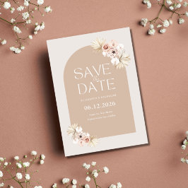 Boho Pampas Grass Foto Wedding Save the Date