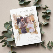 Boho Pampas Grass Foto Wedding Save the Date