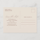 Boho Pampas Grass Foto Wedding Save the Date Aankondigingskaart (Achterkant)