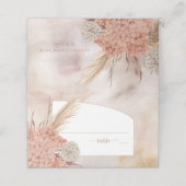 Boho Pampas Grass | Gedroogde Blush Hortensia's Pl Plaatskaartje (Buitenkant ongevouwen)