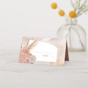 Boho Pampas Grass Gedroogde Blush Hortensia's Pl Plaatskaartje