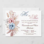 Boho Pampas Grass Geslacht onthullen Kaart (Voorkant)