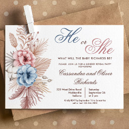 Boho Pampas Grass Geslacht onthullen Kaart