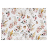 Boho Pampas Grass Gift Bag Blush Floral Groot Cadeauzakje (Voorkant)
