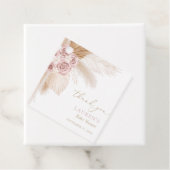 Boho Pampas Grass Girl Baby shower Bedankjes Labels (In situ)