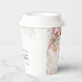 Boho Pampas Grass Girl Baby shower Papieren Bekers (Rechts)