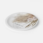 Boho Pampas Grass Girl Birthday Party Papieren Bordje (Gekanteld)
