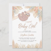 Boho Pampas Grass Girl's Baby shower Kaart (Voorkant)