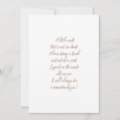 Boho Pampas Grass Girl's Baby shower Kaart (Achterkant)