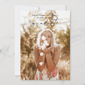 Boho Pampas Grass Graduation Party Invite Kaart (Achterkant)