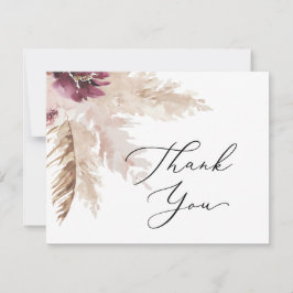 Boho Pampas Grass Hartelijk dank Bedankkaart