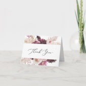 Boho Pampas Grass Hartelijk dank Bedankkaart (Voorkant)