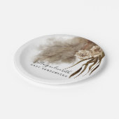 Boho Pampas Grass Herfst Baby shower Papieren Bordje (Gekanteld)