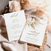 Boho Pampas Grass Huwelijksweekend Route Kaart