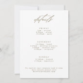 Boho Pampas Grass Huwelijksweekend Route Kaart (Achterkant)