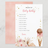 Boho Pampas Grass Ice crème Prayers voor Baby Sign (Voorkant / Achterkant)