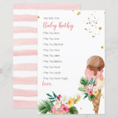 Boho Pampas Grass Ice crème Prayers voor Baby Sign (Voorkant / Achterkant)