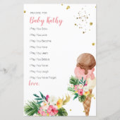 Boho Pampas Grass Ice crème Prayers voor Baby Sign (Voorkant)