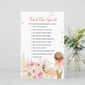 Boho Pampas Grass-ijs Zoek de Guest game (Staand voorkant)