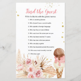 Boho Pampas Grass-ijs Zoek de Guest game