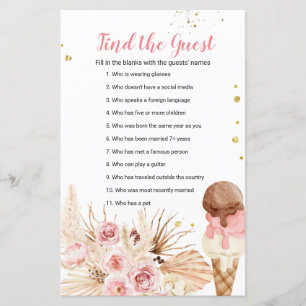 Boho Pampas Grass-ijs Zoek de Guest game