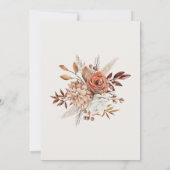 Boho Pampas Grass Invitation – Neutral Florals Kaart (Achterkant)