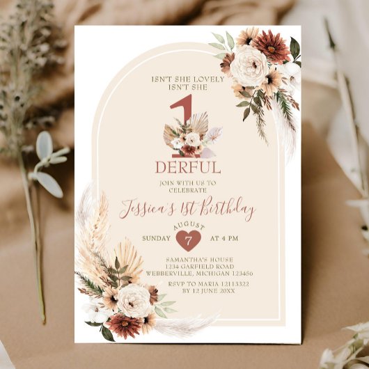 Boho Pampas Grass is niet nederig Birthday Kaart