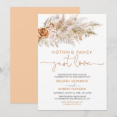 Boho Pampas Grass is niets Fancy gewoon liefdeshuw Kaart (Voorkant / Achterkant)