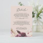 Boho Pampas Grass | Kaart Persoonsgegevens (Staand voorkant)