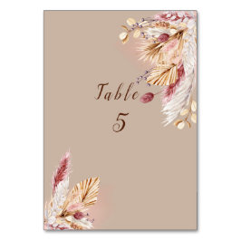 Boho Pampas Grass Leaves Palm Frond Kaart