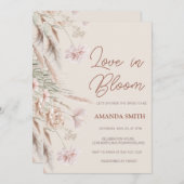 Boho Pampas Grass Love in Bloom Vrijgezellenfeest Kaart (Voorkant / Achterkant)