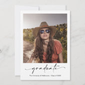 Boho Pampas Grass met Foto GraduPartij Kaart (Achterkant)