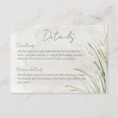 Boho Pampas Grass Minimal Modern Details Kaart (Voorkant)